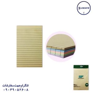 عکس کاغذ یادداشت چسب دار ( استیکر ) نوت B6 موراندی خط دار کد 324 اس اف