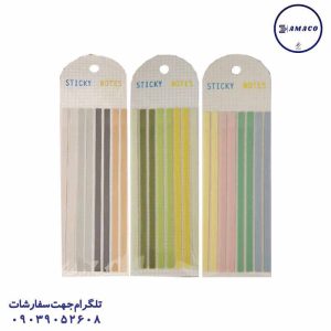 عکس کاغذ یادداشت چسب دار ( استیکر ) نوت نشانه گذار نواری 14 سانت (20)