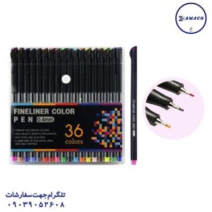 عکس نوشت افزار روان نویس نوک نمدی 36 رنگ
