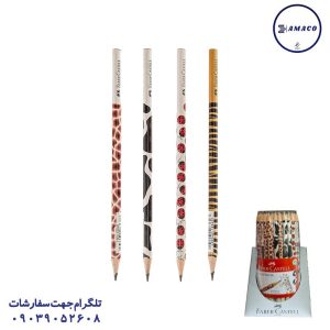 عکس نوشت افزار مداد مشکی موتیف حیوانات 90 عددی  8394 فابرکاستل
