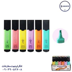 عکس نوشت افزار ماژیک فسفری و پاستلی 36 عددی 8102 فنلوت