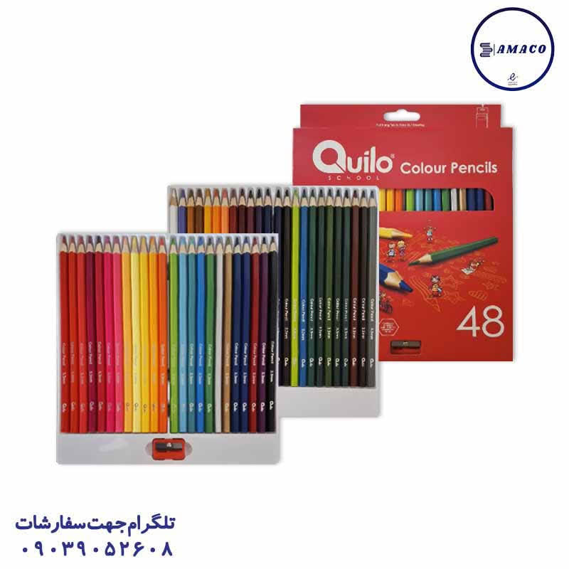 خرید مداد رنگی 48 مقوا تراش دار 634160 کویلو عکس لوازم مهدکودک مداد رنگی 48 مقوا تراش دار 634160 کویلو