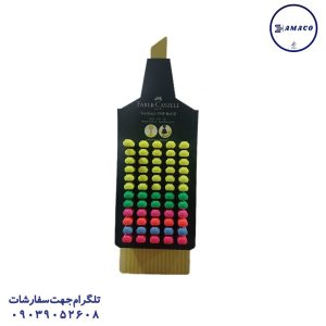 عکس نوشت افزار ماژیک فسفری 60 عددی استندی فابرکاستل