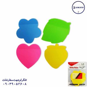 عکس کاغذ یادداشت چسب دار ( استیکر ) نوت شفاف عروسکی ال 3