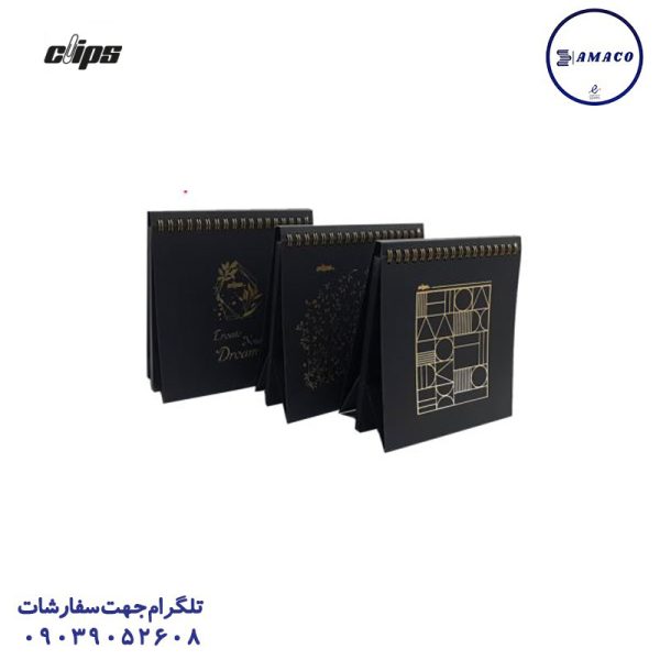 عکس کاغذ یادداشت چسب دار ( استیکر ) یادداشت40 برگ مشکی 16*17   9020 کلیپس