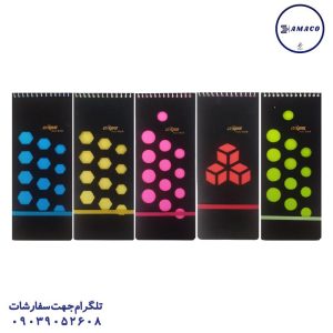 عکس دفترچه یادداشت باریک 160 برگ  0667 کلیپس