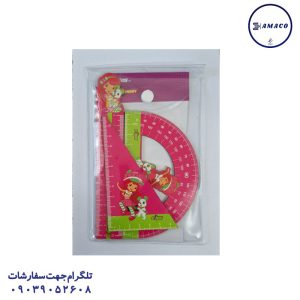 عکس لوازم کمک آموزشی ست خط کش 3 تکه چوبی  7037 کلیپس