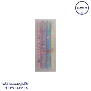 عکس نوشت افزار خودکار فانتزی پاکن دار  12 عددی