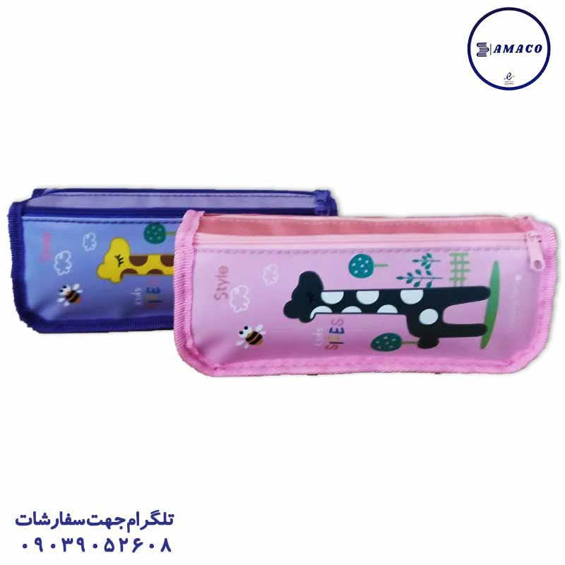 خرید جامدادی فانتزی 2 زیپ طرح زرافه 2023 استایل عکس جامدادی فانتزی جامدادی فانتزی 2 زیپ طرح زرافه 2023 استایل