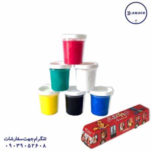 عکس ملزومات اداری خمیر سبک 6 رنگ اتوبوسی کنکو
