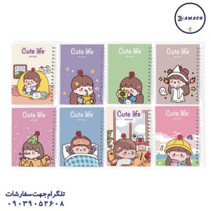 عکس دفترچه یادداشت کیوت لایف  A6 کد 217 پیتیکو