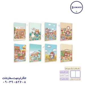 عکس دفتر دفتر 60 خطی طرح دختر کد 316 پیتیکو