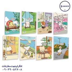 عکس انواع دفتر دفتر 60 خطی  مجلد  کد 381 پیتیکو