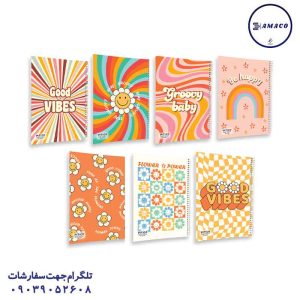 عکس دفتر دفتر 80 برگ خط مشکی کلاسیک  کد 547 پیتیکو