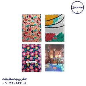 عکس دفتر فنری دفتر 50 خطی کلاسیک فنری (54) موزی