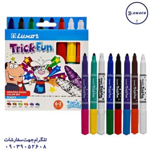 عکس نوشت افزار ماژیک نقاشی 8 رنگ جادویی تریک فان6180 لاکسر