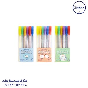 عکس نوشت افزار خودکاراکلیلی 6 رنگ اعلاء 2203