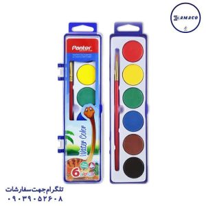 عکس لوازم مهدکودک آبرنگ 6 رنگ پنتر