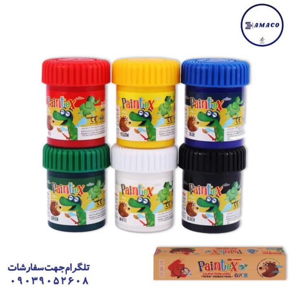 عکس لوازم هنری گواش 6 عددی پنتر