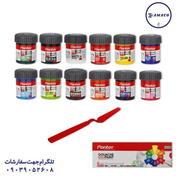 عکس لوازم هنری گواش 12 عددی پنتر