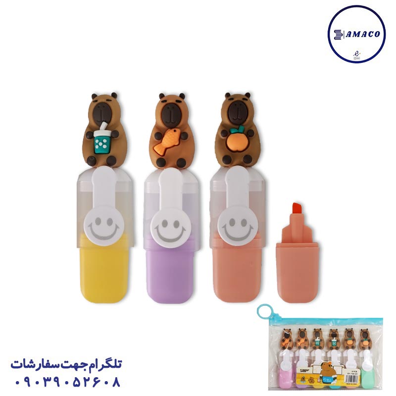 خرید ماژیک فسفری 6 عددی سرسیلیکونی 709 عکس نوشت افزار ماژیک فسفری 6 عددی سرسیلیکونی 709