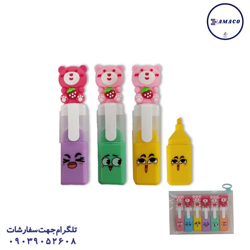 خرید ماژیک فسفری 6 عددی سرسیلیکونی 709 عکس نوشت افزار ماژیک فسفری 6 عددی سرسیلیکونی 709