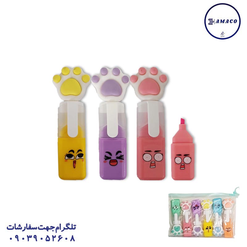 خرید ماژیک فسفری 6 عددی سرسیلیکونی 709 عکس نوشت افزار ماژیک فسفری 6 عددی سرسیلیکونی 709