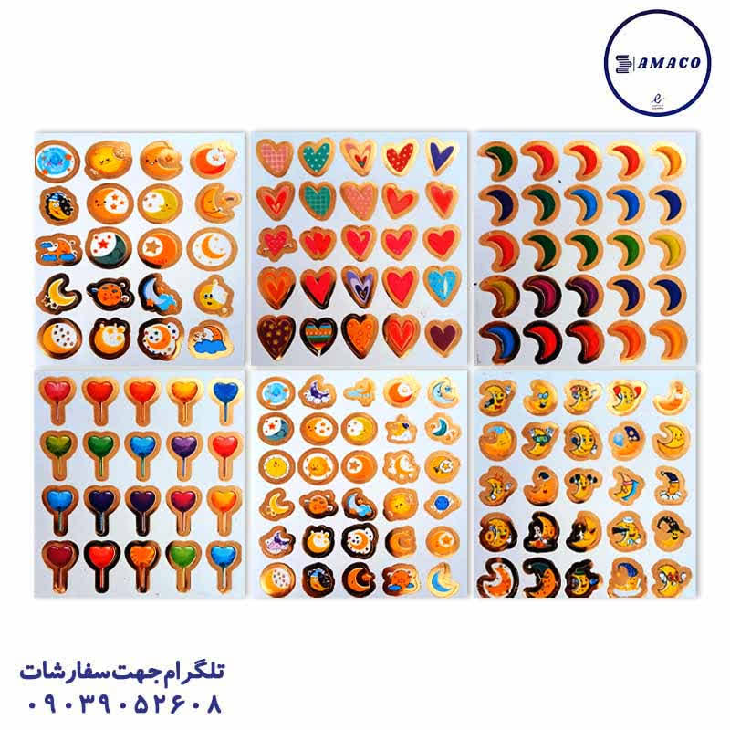 خرید استیکر ماه و ستاره و طلاکوب کوچک عکس استیکر استیکر ماه و ستاره و طلاکوب کوچک