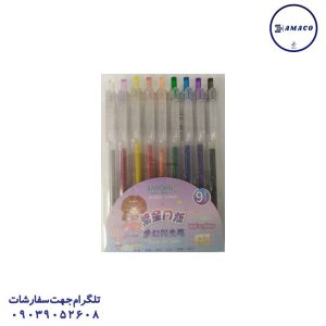 عکس نوشت افزار خودکار فشاری  اکلیلی 9 رنگ 6622