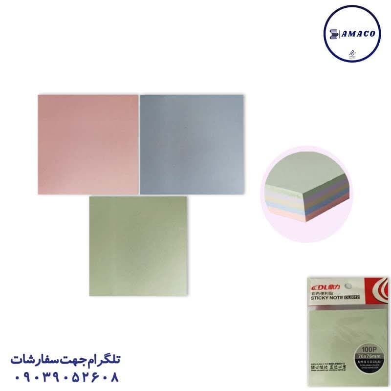 خرید نوت 76*76 کد 6012 DL عکس کاغذ یادداشت چسب دار ( استیکر ) نوت 76*76 کد 6012 DL