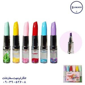 عکس نوشت افزار ماژیک فسفری رژلب 6 عددی 8235