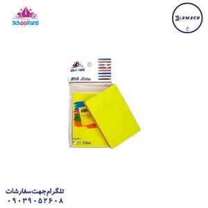 عکس کاغذ یادداشت چسب دار ( استیکر ) نوت 75*50 9201 اسکول فنس