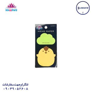 عکس کاغذ یادداشت چسب دار ( استیکر ) نوت 55*60  9218 اسکول فنس
