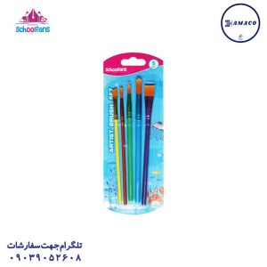 عکس پالت و قلم مو ست قلمو نقاشی گرد و تخت 92424 اسکول فنس