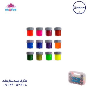 عکس لوازم هنری گواش کیفی اکلیلی نئون 92481 اسکول فنس