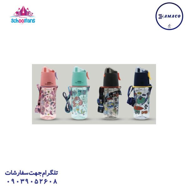 عکس ظرف غذا قمقمه لیوان قمقمه اسپری دار 580 میل 9346 اسکول فنس