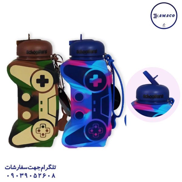 عکس ملزومات اداری قمقمه سیلیکونی دسته بازی  9345 اسکول فنس