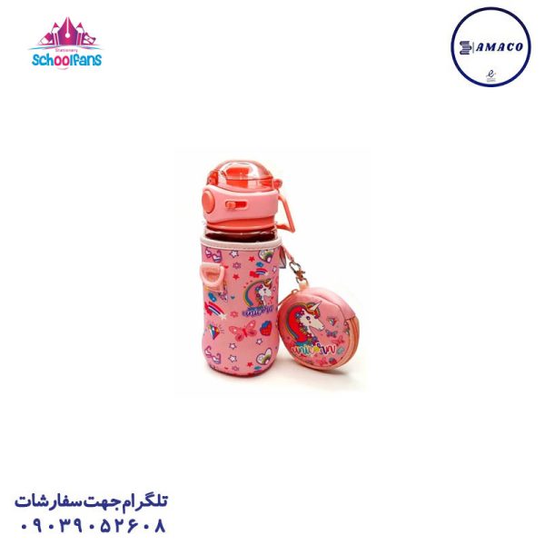 عکس ظرف غذا قمقمه لیوان قمقمه فانتزی 580 میل  9347 اسکول فنس