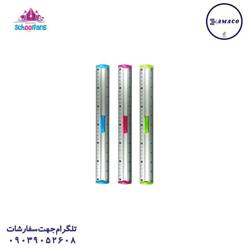 خرید خط کش 30 سانت آلومینیومی 92695 اسکول فنس عکس لوازم کمک آموزشی خط کش 30 سانت آلومینیومی 92695 اسکول فنس