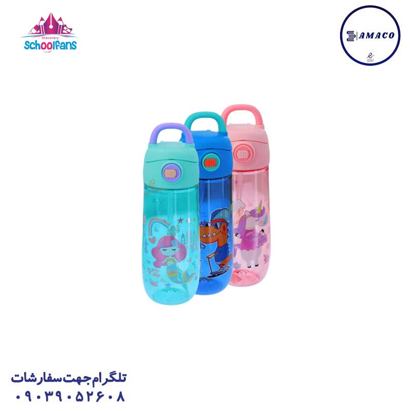 خرید قمقمه طلقی فانتزی دسته دار 9355 اسکول فنس عکس ظرف غذا قمقمه لیوان قمقمه طلقی فانتزی دسته دار 9355 اسکول فنس