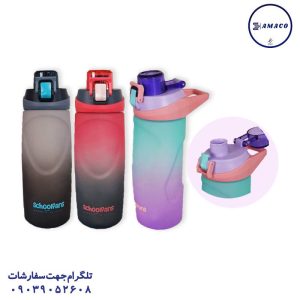 عکس ملزومات اداری قمقمه اسپرت طلقی 630 میل 9357 اسکول فنس