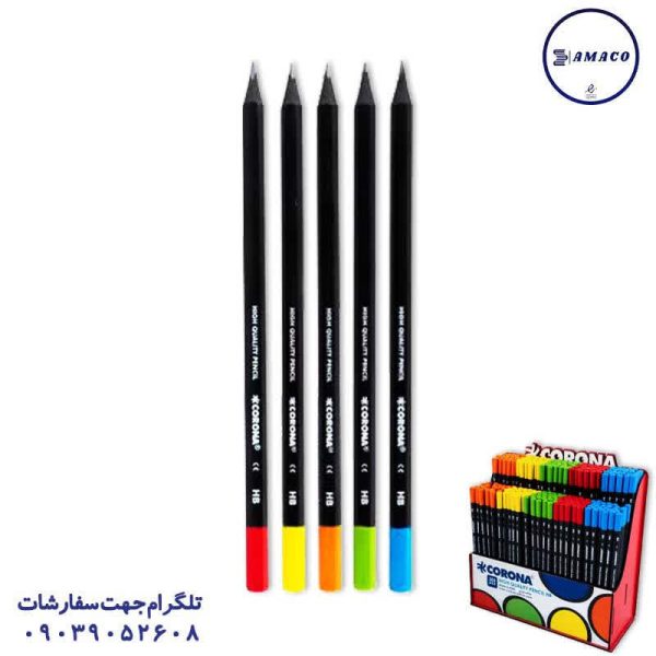 عکس مداد مداد مشکی استندی 300 عددی کرونا