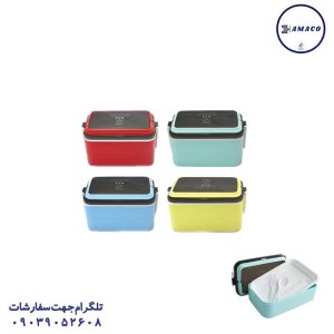 عکس لوازم مهدکودک ظرف غذا لانچ باکس 2 طبقه کارا