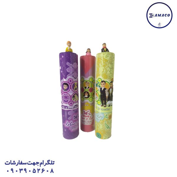 عکس لوازم مهدکودک مداد رنگی 12 استوانه دارا و سارا