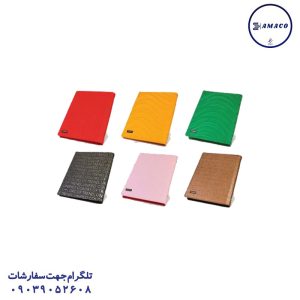 عکس دفتر کلاسوری کلاسور 100 چرم قفل فلز کد 93 عرش