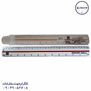 عکس لوازم فابل خط کش مهندسی عمران 30 سانت فابل