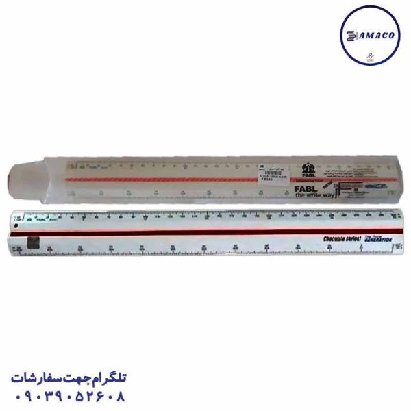 عکس لوازم فابل خط کش مهندسی عمران 30 سانت فابل