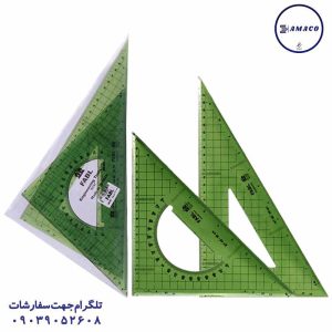 عکس لوازم کمک آموزشی گونیا 30 سانت جفتی 30+45 درجه فابل