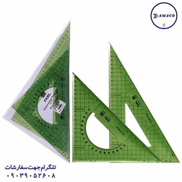 عکس لوازم هنری گونیا 30 سانت جفتی 30+45 درجه فابل