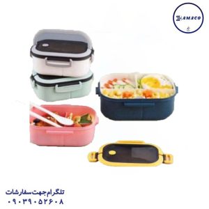 عکس لوازم مهدکودک لانچ باکس 1 طبقه 4 قفل اداری سوپاپ دار (9)
